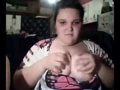 On a webcam, two plump, chunky nubiles show off their enormous milk sacks.